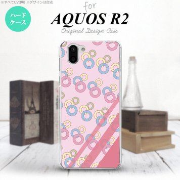AQUOS R2 アクオス アール2 SH-03K SHV42 専用 スマホケース カバー ハードケース 丸 ピンク nk-r2-1664[スマホ,スマホケース,スマホカバー,ケース,カバー,ジャケット]