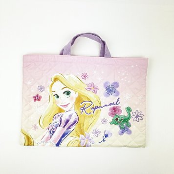 ディズニー プリンセス ラプンツェル キルトチャームバッグ ラベンダー トートバッグ スクール キッズ Disney