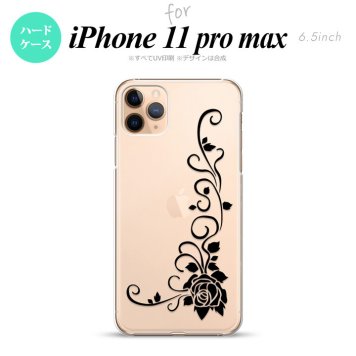 iPhone11ProMax iPhone11pro max スマホケース ハードケース バラ B クリア 黒 メンズ レディース nk-i11pm-1069