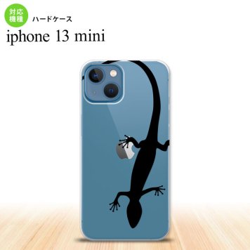 iPhone13mini iPhone13 mini ケース ハードケース トカゲ クリア 黒  nk-i13m-508