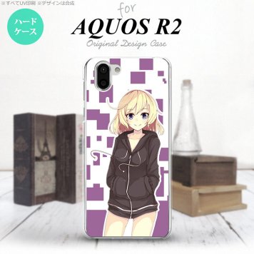 AQUOS R2 アクオス アール2 SH-03K SHV42 専用 スマホケース カバー ハードケース キャラA 紫 nk-r2-1324[スマホ,スマホケース,スマホカバー,ケース,カバー,ジャケット]