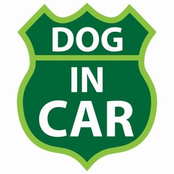 DOG IN CAR ステッカー グリーン ルート66 愛犬車用グッズ カーステッカー シール sticker 安全対策 あおり運転 かっこいい おしゃれ かわいい 車ステッカー ステッカー 車 サインステッカー ドライブ 防水 屋外 屋内 カーサイン