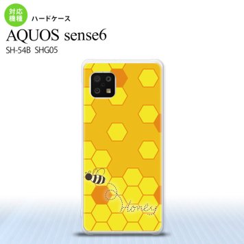 SH-54B SHG05 AQUOS sense6 スマホケース ハードケース ハニー 黄 メンズ レディース nk-sens6-1681