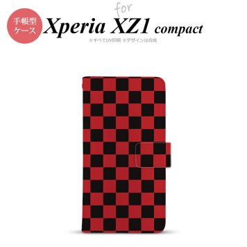 【手帳型 スマホ カバー ケース】【SO02K】【エクスペリア XZ1】手帳型 ケース SO-02K スマホ カバー Xperia XZ1 Compact エクスペリア スクエア 黒×赤 nk-004s-so02k-dr763【メール便送料無料】