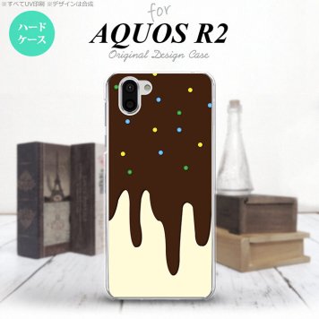 AQUOS R2 アクオス アール2 SH-03K SHV42 専用 スマホケース カバー ハードケース アイス 黄 nk-r2-349[スマホ,スマホケース,スマホカバー,ケース,カバー,ジャケット]