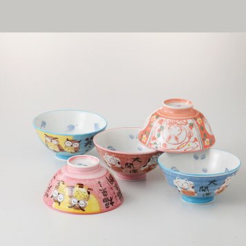 縁起内外飯碗揃 磁器 美濃焼 やきものの里から、暮らしを贈ります。　ギフト 食器 セット テーブルウェア
