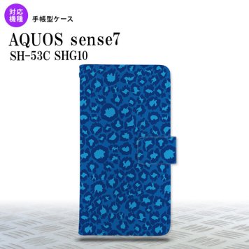 sense7 sense7 手帳型スマホケース カバー 豹柄 青 2022年 11月発売 nk-004s-sens7-dr896
