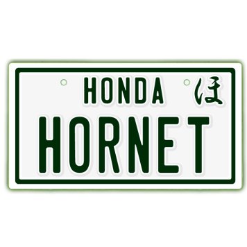 なんちゃって単車プレート【HONDA・HORNT】ナンバープレート　バイク　二輪　オートバイ　グッズ　アクセサリー　雑貨 インテリア アイテム プレゼント ギフト バイク好き 旧車 走り屋 ギア パーツ メンテナンス ファッション お洒落 オブジェ