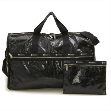 レスポートサック LeSportsac ボストンバッグ 斜めがけバッグ 7185 h029 LARGE WEEKENDER ラージウィークエンダー PATENT CAMO BLACK ブラック