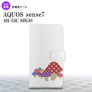 sense7 sense7 手帳型スマホケース カバー きのこ クリア 2022年 11月発売 nk-004s-sens7-dr741