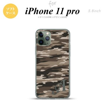iPhone11Pro iPhone11 Pro スマホケース ソフトケース タイガー 迷彩 B 茶 +アルファベット メンズ レディース nk-i11p-tp1171i