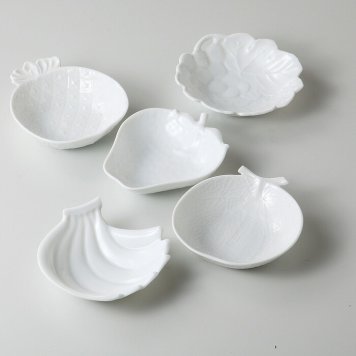 白磁フルーツナッピー皿揃 磁器 美濃焼 やきものの里から、暮らしを贈ります。　ギフト 食器 セット テーブルウェア