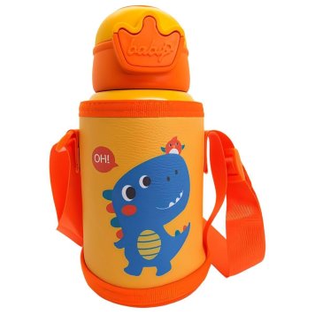 子ども水筒　500ML　保冷 / 保温対応　酸化と腐食に強い316ステンレス（4 スタイル）ショルダーストラップ　フック付き　子供 水筒 入園 入学 通園 通学
