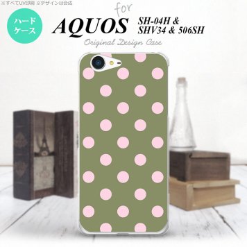 【SH04H】【スマホケース/スマホカバー】【アクオス ゼータ】SH04H スマホケース AQUOS ZETA SH04H カバー アクオス ゼータ ドット・水玉 モスグリーン nk-sh04h-832【メール便送料無料】