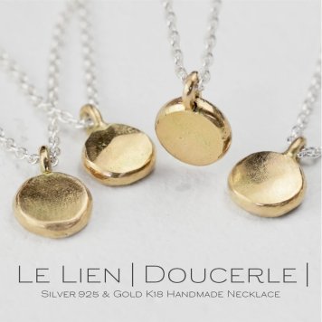 Le Lien Doucerle ネックレス 45~60cm 18金 ゴールド シルバー ロング シンプル 可愛い 円 丸 プチ ペア お洒落 レディース メンズ ユニセックス K18 地金 塊 ジュエリー プレゼント 記念日