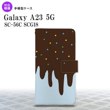 Galaxy A23 GalaxyA23 手帳型スマホケース カバー アイス 青 2022年 10月発売 nk-004s-a23-dr348