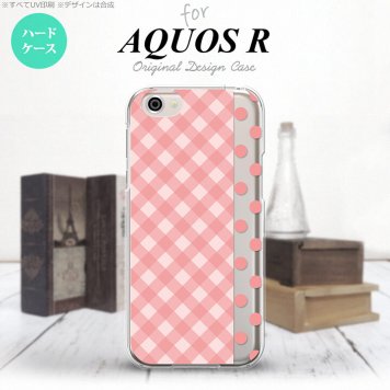 【SH03J】【スマホケース/スマホカバー】【アクオス R】SH03J スマホケース AQUOS R SH-03J カバー アクオス R チェック･ドット ピンク nk-sh03j-1521【メール便送料無料】