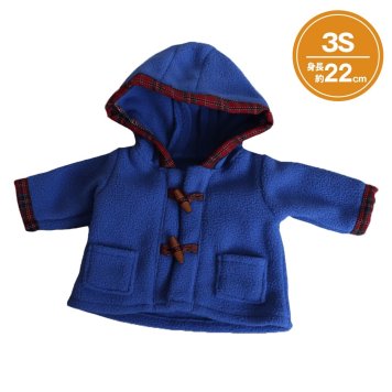 [2点までメール便可] ぬいぐるみ用 服 ダッフルコート コート アウター ぬい服 秋冬 カジュアル コスチューム クリスマスプレゼント 推しぬい 推し活 青 ブルー 推しカラー ぬいぐるみの服 おしゃれ かわいい 誕生日プレゼント 女の子 男の子 テディベア くま おもちゃ 3Sブルーダッフルコート[3S(身長22cm用)] 337802