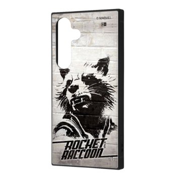 Galaxy S24 /マーベル / ハイブリッドケース KAKU / ロケット_モノクロ ※送料無料(ポスト投函)