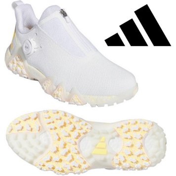 アディダス ゴルフシューズ コードカオス ボア LVL63 ホワイト/スパーク/クリスタルホワイト IE8309 adidas Golf お誕生日祝い お祝い 記念品 お父さん 父の日 彼氏 男性 30代 40代 50代 60代 還暦祝い 敬老の日 人気プレゼント プレゼント