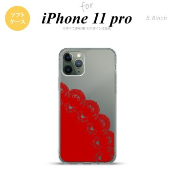 iPhone11Pro iPhone11 Pro スマホケース ソフトケース レース A 赤 メンズ レディース nk-i11p-tp723
