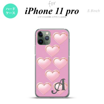 iPhone11Pro iPhone11 Pro スマホケース ハードケース ハート C ピンク +アルファベット メンズ レディース nk-i11p-174i