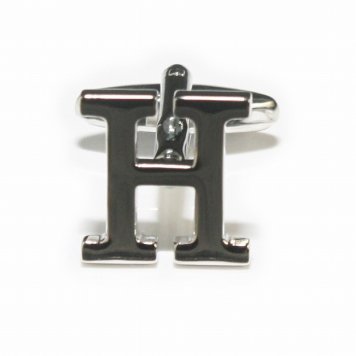 鎌倉カフス工房 アルファベットHカフスボタン（バラ売り）・カフリンクス メンズ  cf314 結婚式 旦那 プレゼント ギフト 彼氏 父の日 誕生日プレゼント
