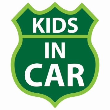 KIDS IN CAR ステッカー グリーン ルート66 カーステッカー シール sticker 安全対策 あおり運転 かっこいい おしゃれ かわいい 車ステッカー ステッカー 車 サインステッカー ドライブ 防水 屋外 屋内 カーサイン