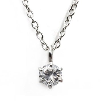 ラボグロウンダイヤモンドネックレス 一粒ダイヤモンド Lab Grown Diamond 0.20ct Stainless316素材【送料無料】【レディース,激安,特価,通販】