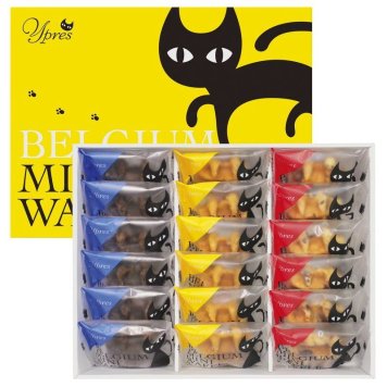 お歳暮・冬ギフト イーペルの猫祭り ベルギーミニワッフル (YJ-BWW) ※送料無料(北海道・沖縄・離島への配送不可)