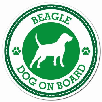 BEAGLE ビーグル グリーン 肉球 カーサイン 車 マグネットステッカー 犬 マグネット 強力 直径13cm 丸型 おしゃれ かわいい ドラレコステッカー 安全対策 危険運転 煽り運転 アニマル 動物 犬種別 屋外 防水 屋内 肉球マーク