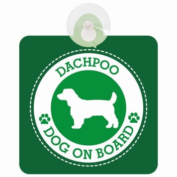 セーフティサイン DOG ON BOARD Dachpoo ダップー グリーン 安全運転 車内用 吸盤タイプ 煽り運転対策 収れん火災防止タイプ 安全対策 カーサイン 吸盤 肉球マーク