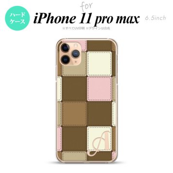 iPhone11ProMax iPhone11pro max スマホケース ハードケース パッチワーク ミックスD 茶 +アルファベット メンズ レディース nk-i11pm-1674i