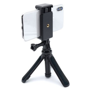 日本トラストテクノロジー 【メール便での発送商品】セルフィ三脚ホルダー ブラック TRIPOD-PBK