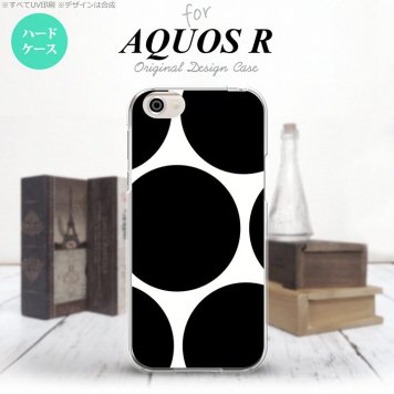 【SH03J】【スマホケース/スマホカバー】【アクオス R】SH03J スマホケース AQUOS R SH-03J カバー アクオス R 水玉B 白×黒 nk-sh03j-1114【メール便送料無料】