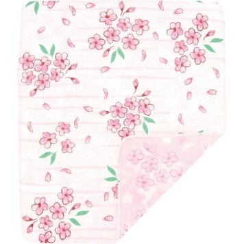 【直送】くろちく 両面ガーゼハンカチ [26-0155-145] 桜香 綿100% 三重ガーゼ 34×40cm 日本製生地 和柄 おしゃれなハンカチ 桜 かわいい 贈り物 贈答用 プチギフト お祝い 内祝い プレゼント ギフト