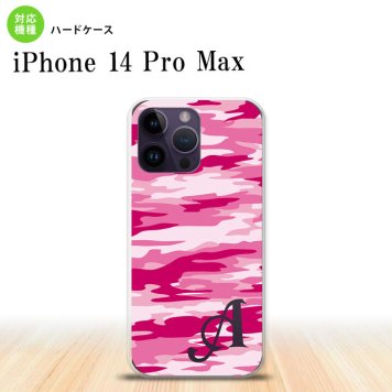 iPhone14 ProMax iPhone14 Pro Max スマホケース 背面ケース ハードケース タイガー 迷彩 D ピンク +アルファベット 2022年 9月発売 nk-i14pm-1165i