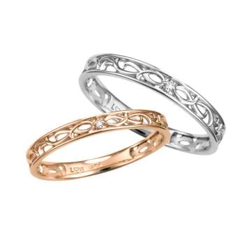 セミオーダー Lovers&Ring ペアリング 刻印対応 10金 18金 プラチナ ダイヤモンド 付き K10 K18 指輪 ペア リング お揃い レディース メンズ LSR0610D-PAIR ギフト 誕生日 プレゼント 彼女 女性 彼氏 男性 妻 夫 指輪 誕生日プレゼント 記念日 ギフト  結婚指輪 マリッジリング 人気 バースデー 秋アクセ　秋ジュエリー ご褒美ジュエリー 彼女 ギフト