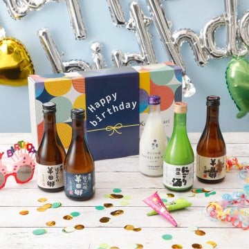 【誕生日専用ギフト】日本酒 300ml 5品種 飲み比べ セット 化粧箱  /ギフト