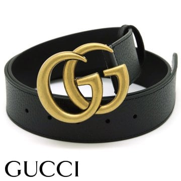 グッチ ベルト GUCCI GGマーモント ダブルG Gバックル メンズベルト ブラック アンティークゴールド 406831-DJ20T-1000 【ラッピング無料 誕生日 お祝い プレゼント ギフト 贈り物】 送料無料