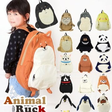 リュック レディース おしゃれ 通販 かわいい アニマル 子供 ティーンズ ユニーク 面白い 中学生 柴犬 いぬ くま 熊 クマ パンダ リュックサック デイパック バックパック スウェット ターンオーバー 男の子 女の子 Turnover アニマルリュック