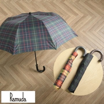 Ramuda トップレス折りたたみ傘 チェック 55cm 8本骨 雨傘折りたたみ/軽量/高級/丈夫/