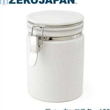 ZEROJAPAN ティーキャニスター 100 ホワイト TEA-100 陶器製 保存容器 茶葉 コーヒー豆 ストッカー 密閉 容器 おしゃれ シンプル 日本製