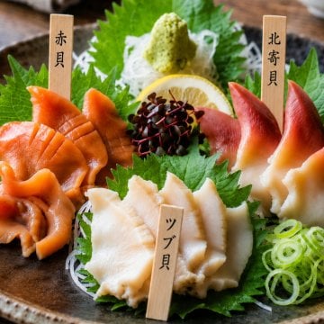 貝づくし 海鮮丼 赤貝 つぶ貝 北寄貝 お刺身 海鮮