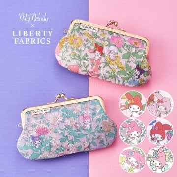 【全注文ラッピング仕様】 マイメロディ がま口ミニポーチ リバティプリント 小さめ コインケース 小銭入れ キーケース 小物入れ アクセサリーケース カードケース 小物入れ コンパクト ミニサイズ シャレールヤハタ