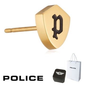 正規品 ポリス POLICE ピアス GE2102527 シングル 片耳 スタッズ PIROA ピロア ステンレス 316L サージカルステンレス メンズ仕様 レディース ユニセックス ゴールド キャッチ付 メンズ 男性 ギフト プレゼント おすすめ 誕生日 クリスマス バレンタイン お祝い 新品 送料無料