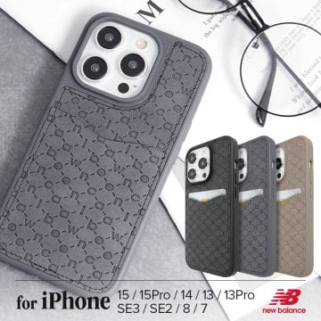 ラッピング無料 送料無料 【 ニューバランス New Balance 正規品 カード収納付き モノグラム ケース 】 スマホケース iPhone ケース iPhone15 ケース iphone se3 se2 ケース iphone14 ケース iphone13 ケース iphone15 pro ケース ブランド new balance ニューバランス iphone14 pro ケース 耐衝撃