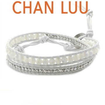 チャンルー ブレスレット CHAN LUU ストーンビーズミックス 2連ラップブレスレット メンズ ＆ レディース/ユニセックス WHITE MOTHER OF PEARL-NATURAL WHITE BS-5253CLJ-WHMP クリスマス お誕生日 母の日 父の日 バレンタインデー ホワイトデー 入学祝い 入社祝い 卒業祝い 結婚記念日 成人式祝い ブライダル ウエディング バースデー