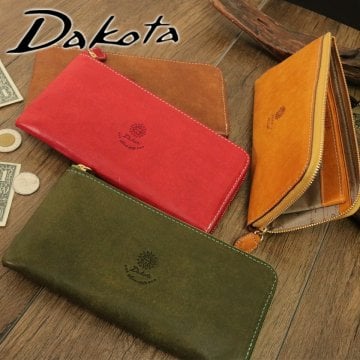 ダコタ Dakota コラッジョ L字ファスナー 長財布 30943(36443) レッド ブラウン グリーン マスタード メンズ レディース 送料無料 誕生日プレゼント ギフト プレゼント ラッピング無料 本革カード入れ 天然革