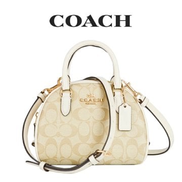 送料無料 コーチ COACH アウトレット レディース 誕生日 バッグ ハンドバッグ ファスナー開閉 2WAYバッグ CA591 IMDQC(ライトカーキ×チョーク) シグネチャー